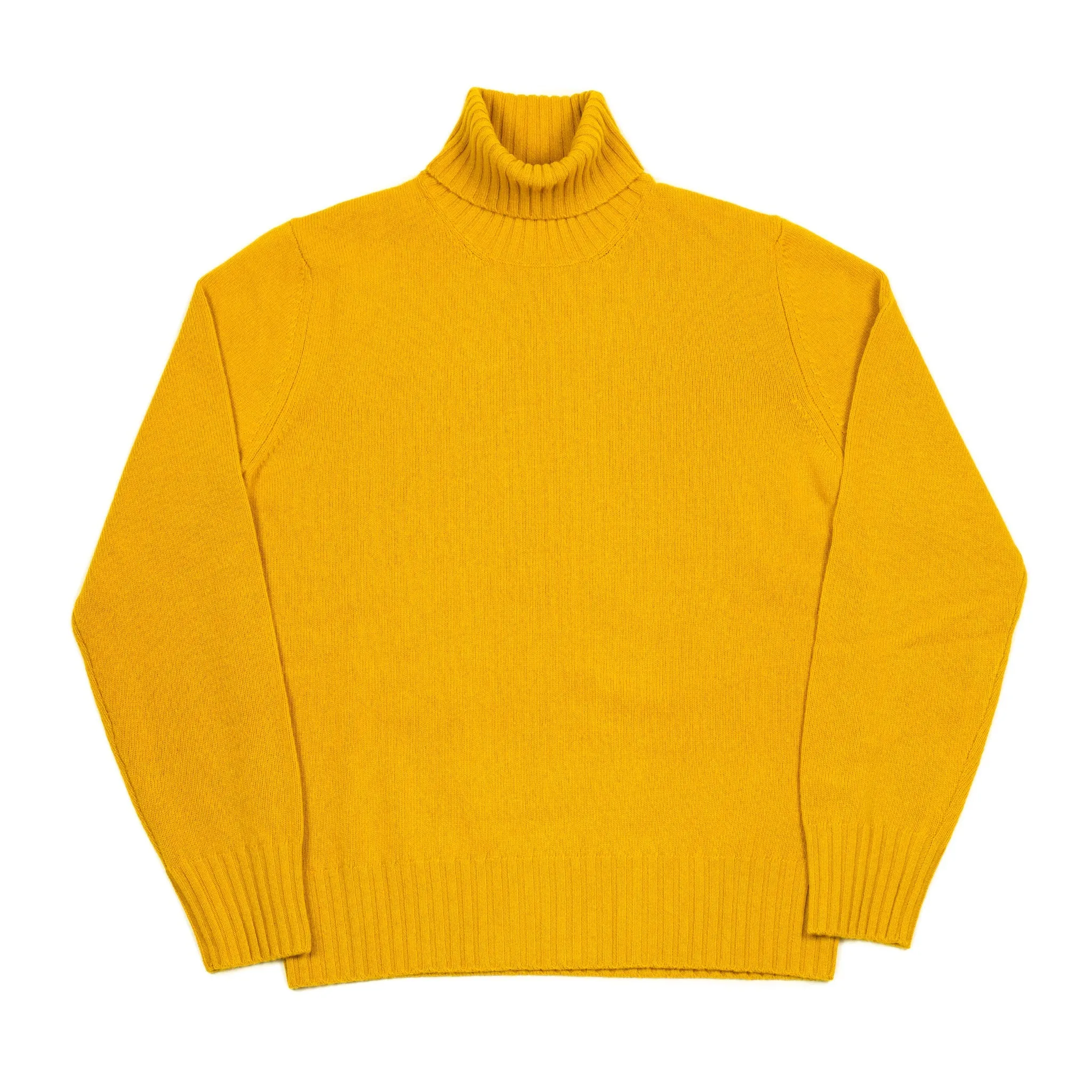 AAmintore fine gauge wool turtleneck sweater in goldenrod