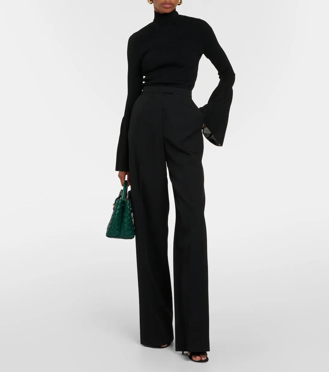 Altuzarra ruffle turtleneck, black