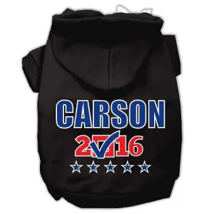 Carson Checkbox Election Screenprint Pet Hoodies Black Size XXL (18)