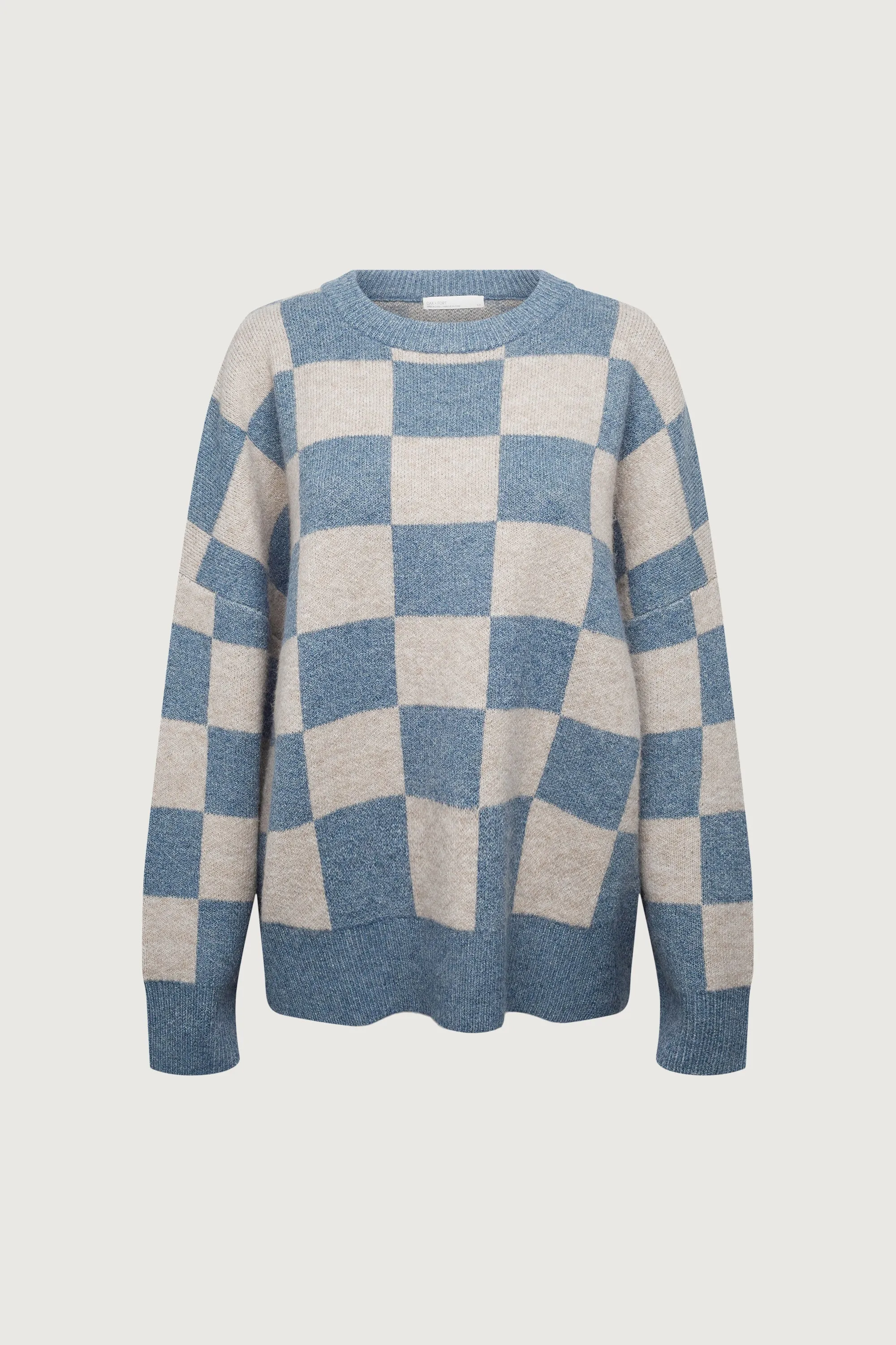 CHECKERED CREWNECK SWEATER