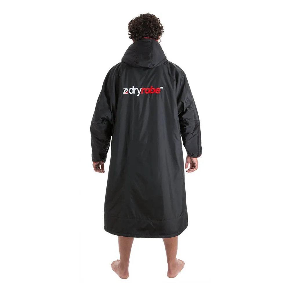 Dryrobe Advance Long Sleeve Changing Robe - Black/Red