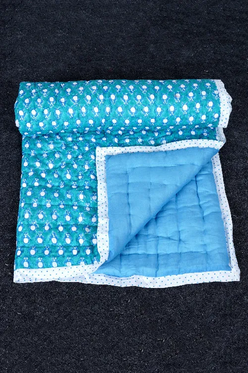 Earthen Nest Blue Penguin Kids Quilt