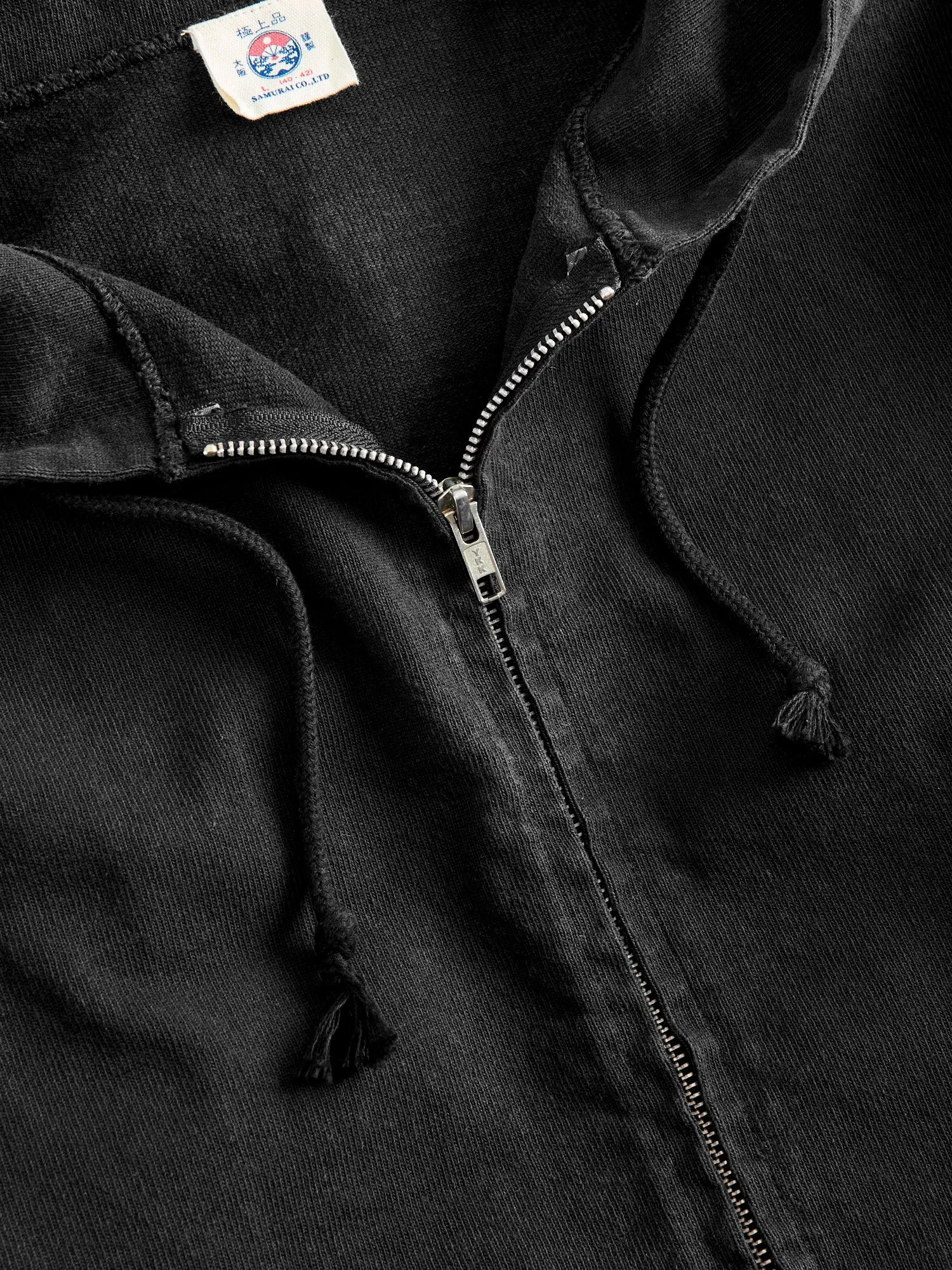 Extra Heavyweight Jersey Zip Hoodie in Black