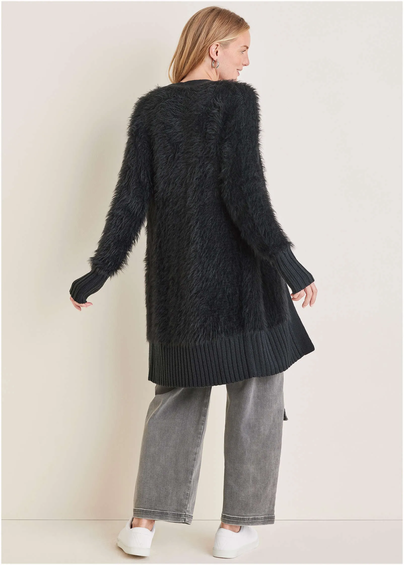 Eyelash Cardigan - Black