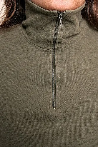 French Military Zipper Turtleneck Thermal