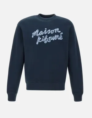 Handwriting Logo Blue Sweatshirt