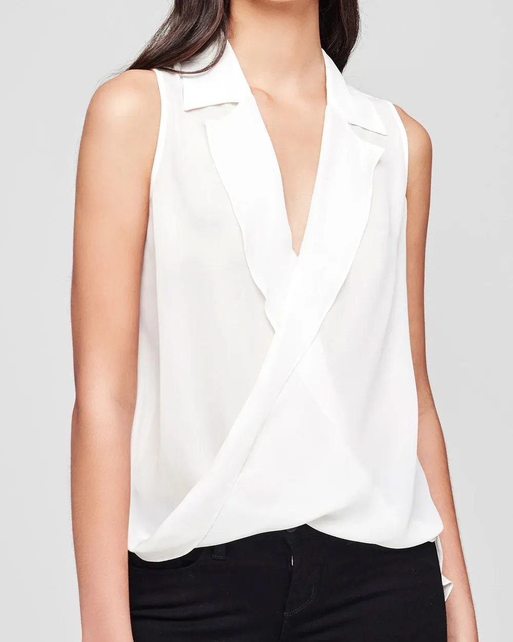 Ivory Sleeveless Freja Blouse