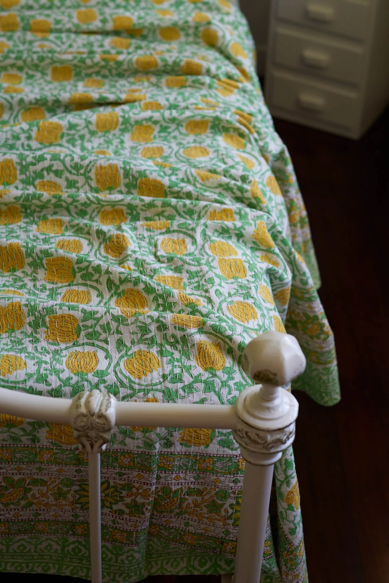 Kantha Quilt Citrus Orchard