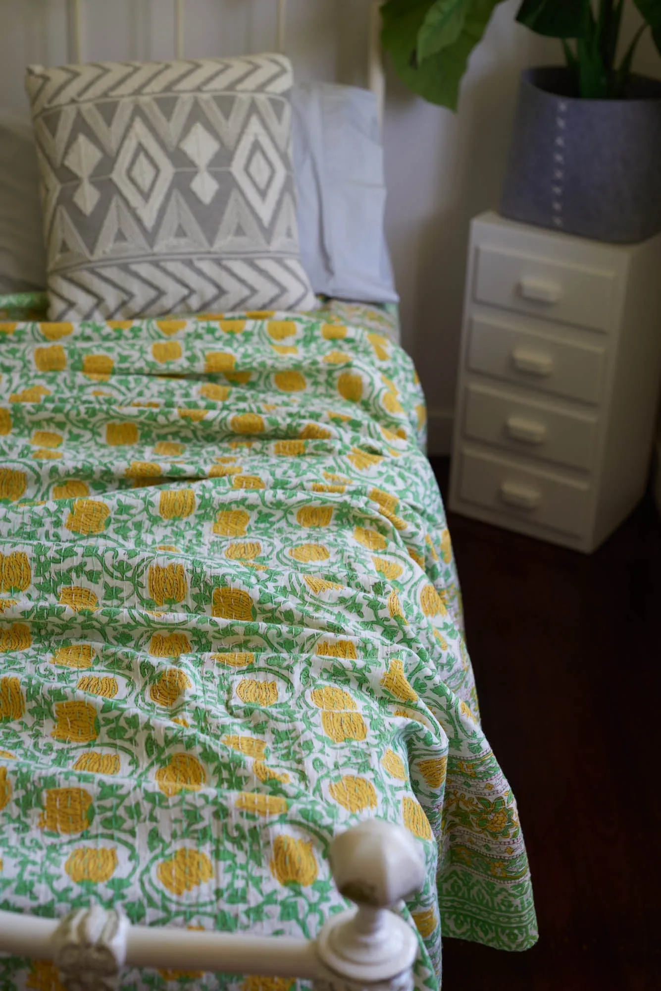 Kantha Quilt Citrus Orchard