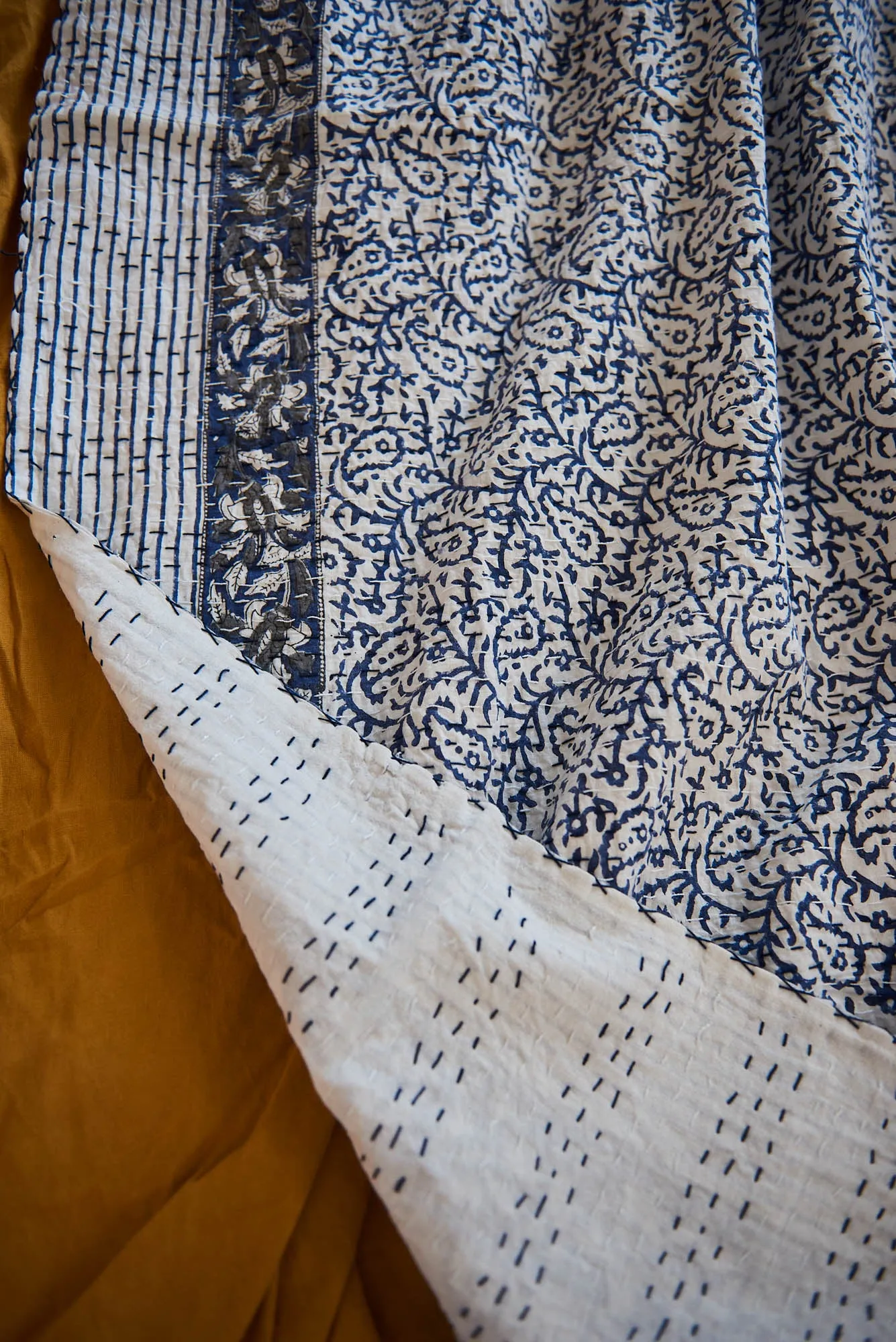 Kantha Quilt Indigo Delight