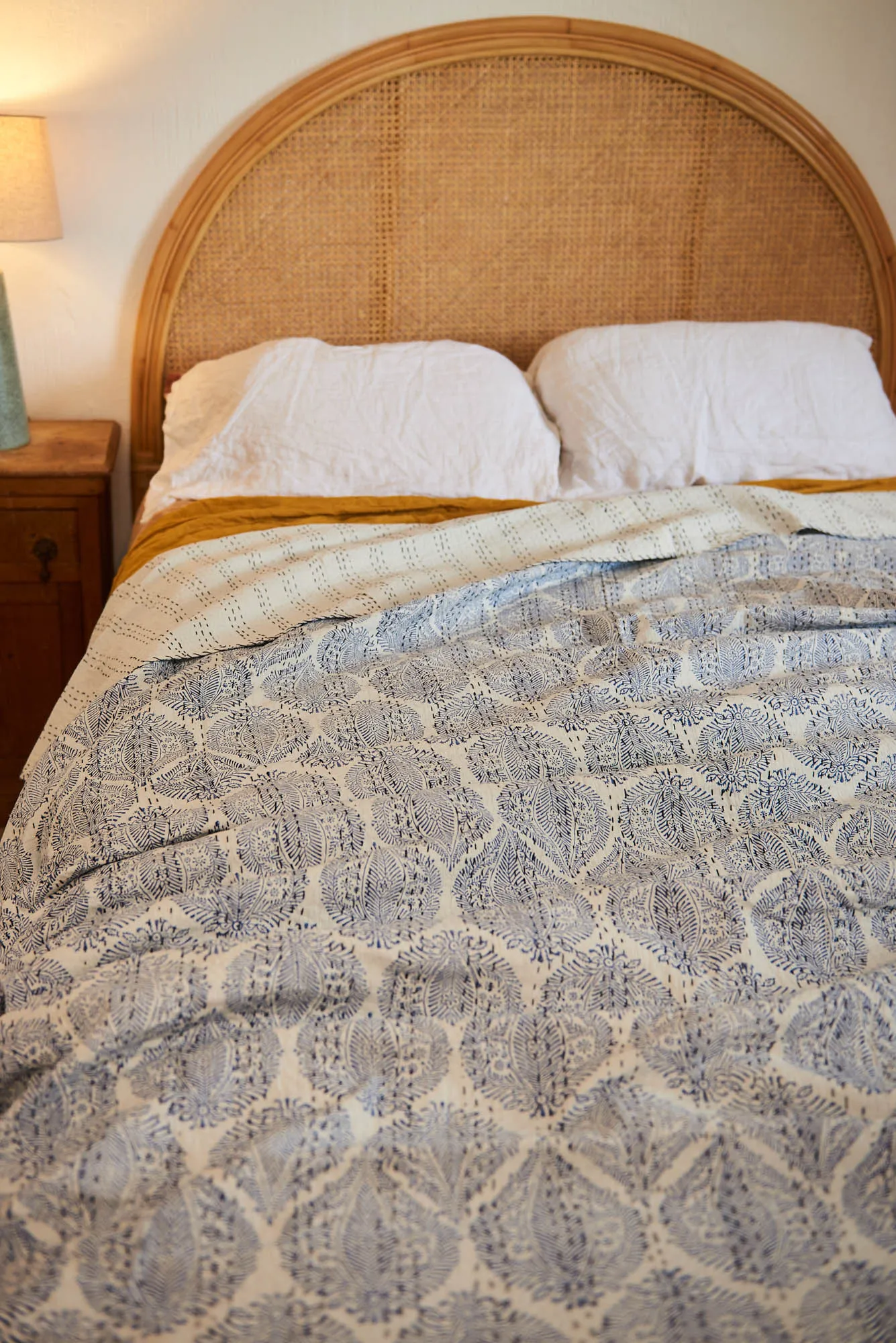 Kantha Quilt Peacock Blue