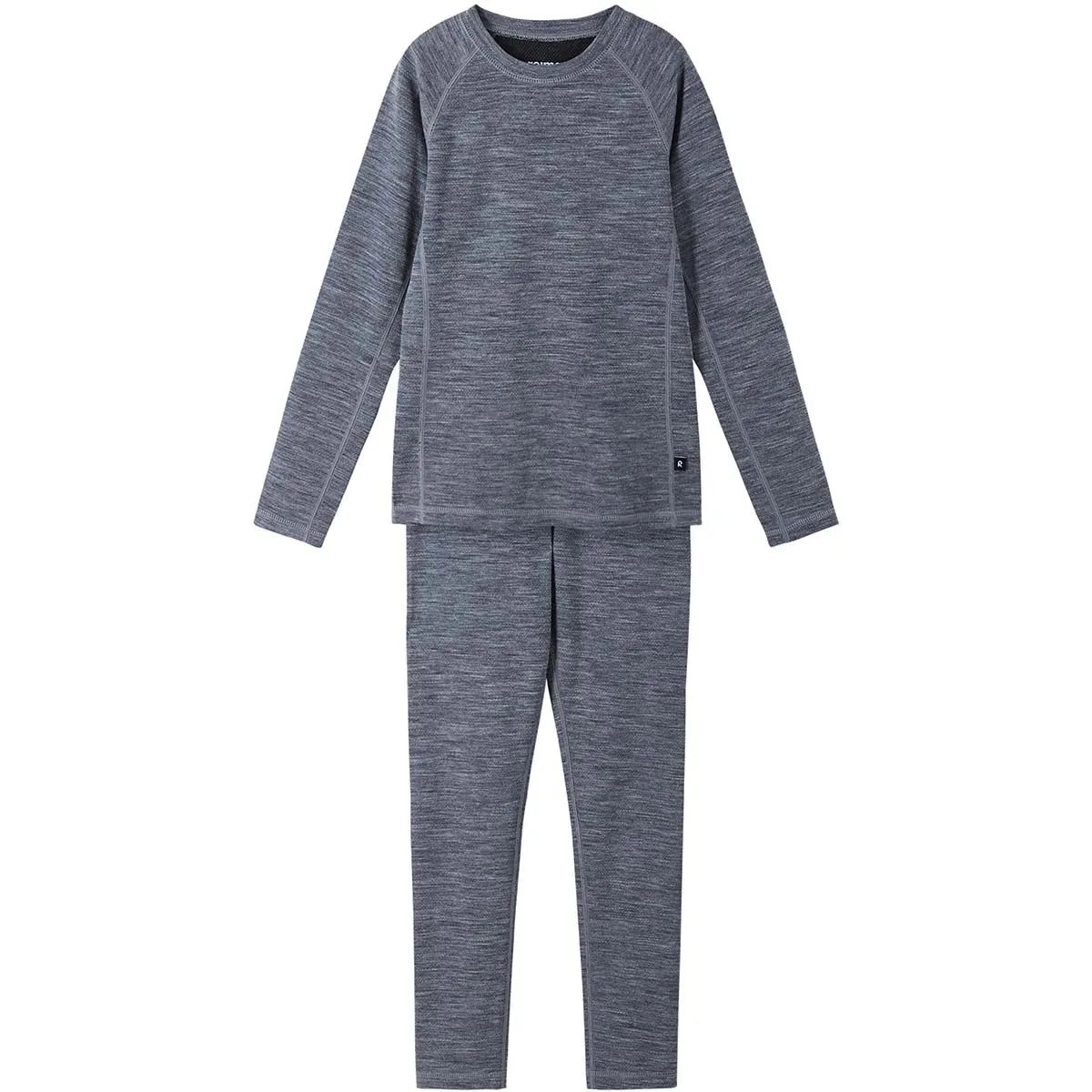 Kids Merino Thermal Base Layer Set, Villoista Melange Grey