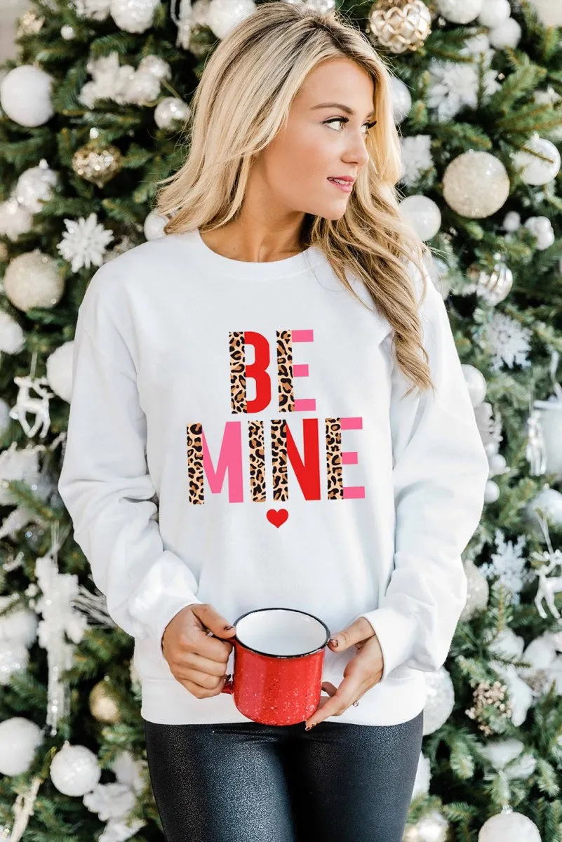 Leopard "BE MINE" Sweatshirt