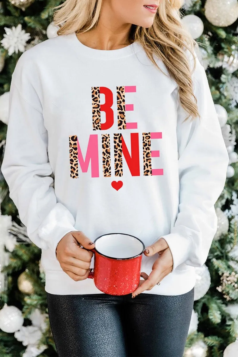 Leopard "BE MINE" Sweatshirt