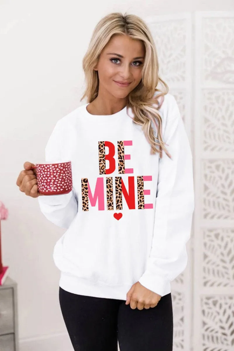 Leopard "BE MINE" Sweatshirt