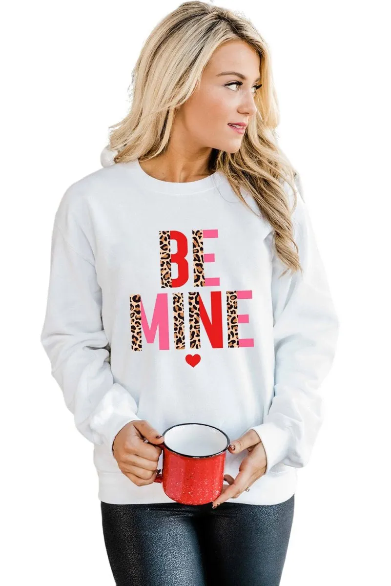 Leopard "BE MINE" Sweatshirt