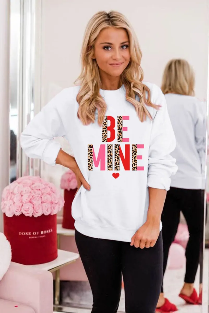 Leopard "BE MINE" Sweatshirt