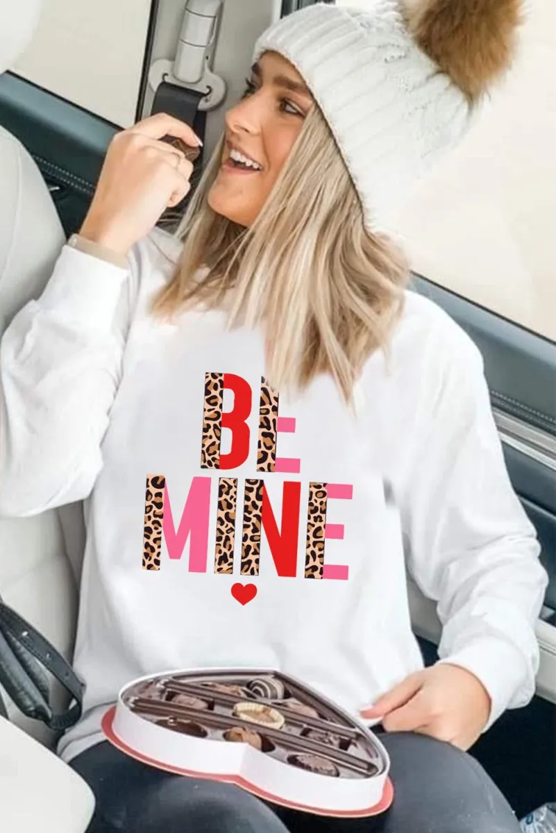 Leopard "BE MINE" Sweatshirt