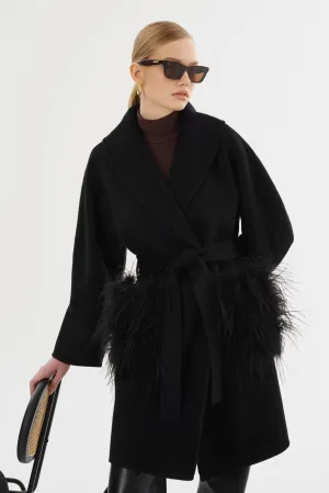 MARIE | Shawl Collar Wool Coat