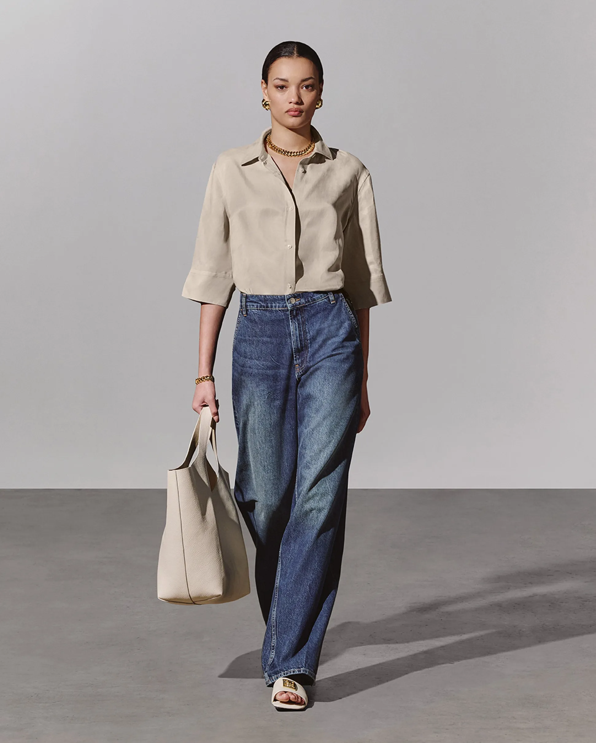 MARY SHIRT / OATMEAL LINEN BLEND