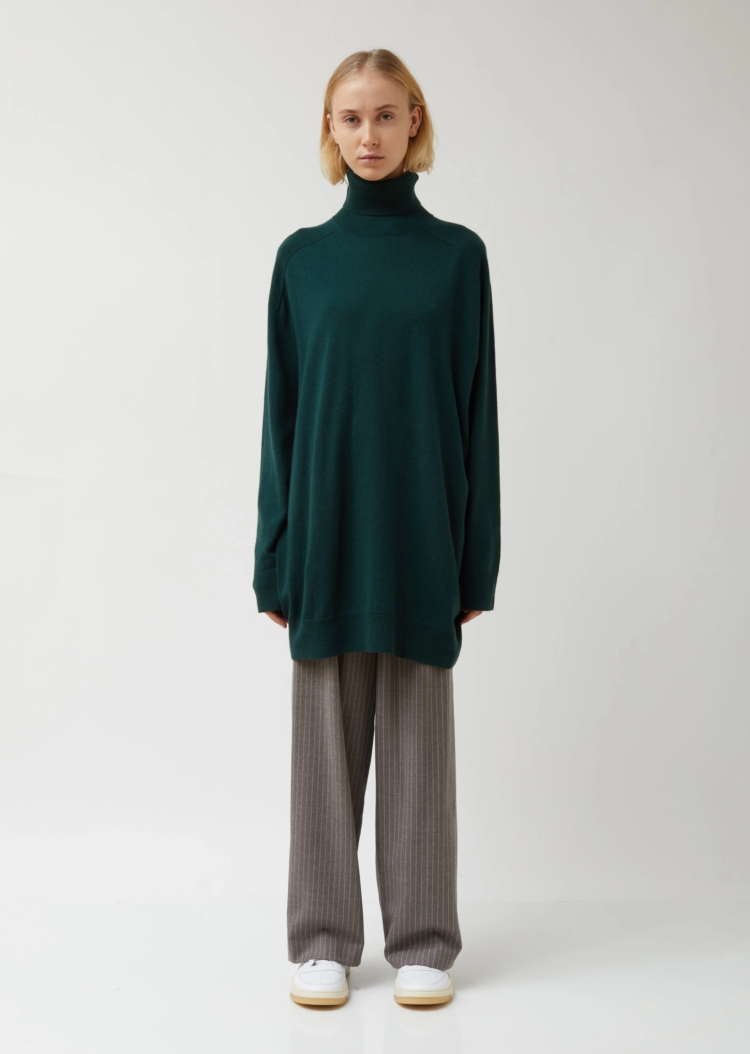 Merino Wool Cashmere Blend Turtleneck