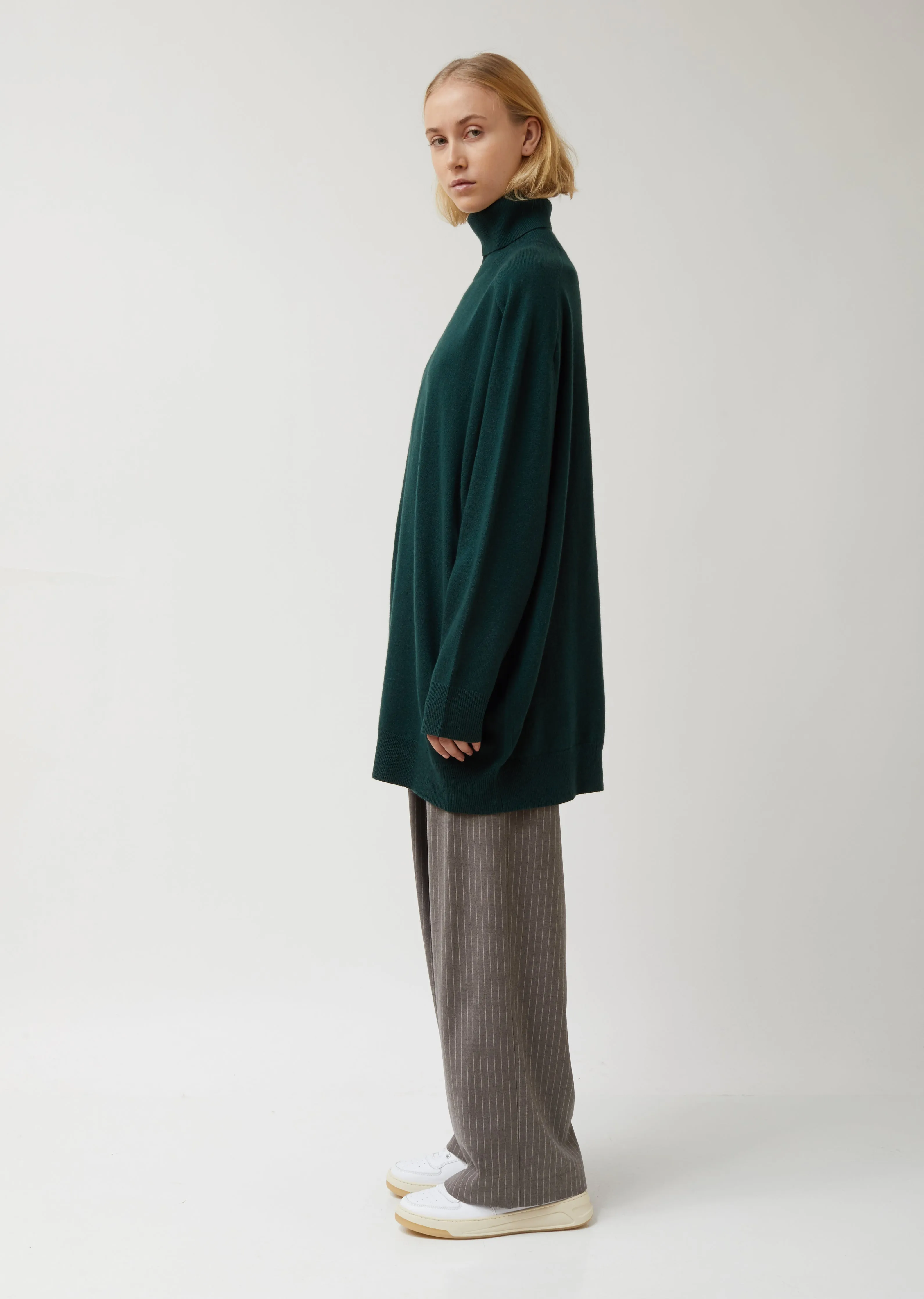 Merino Wool Cashmere Blend Turtleneck