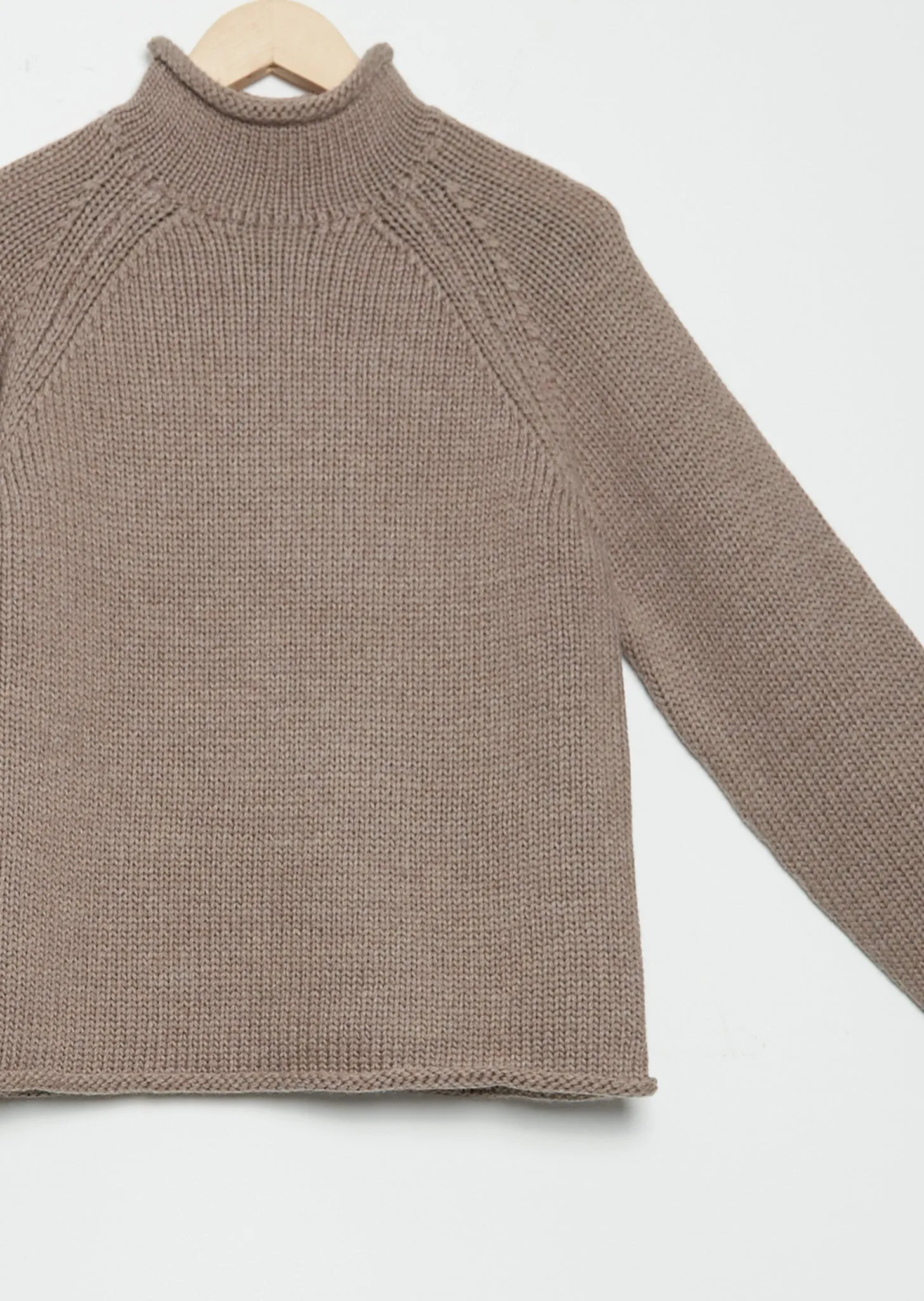 Merino Wool Rollneck — Taupe