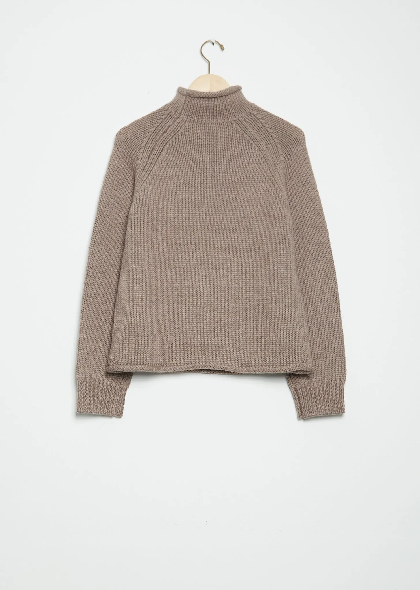 Merino Wool Rollneck — Taupe