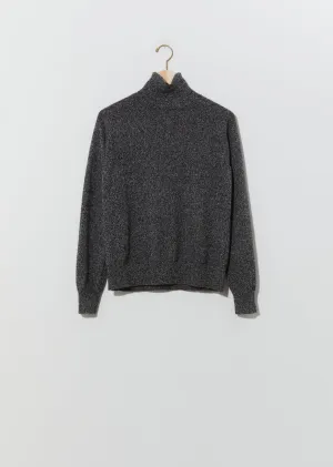 Morisot Cashmere Turtleneck — Marled Black