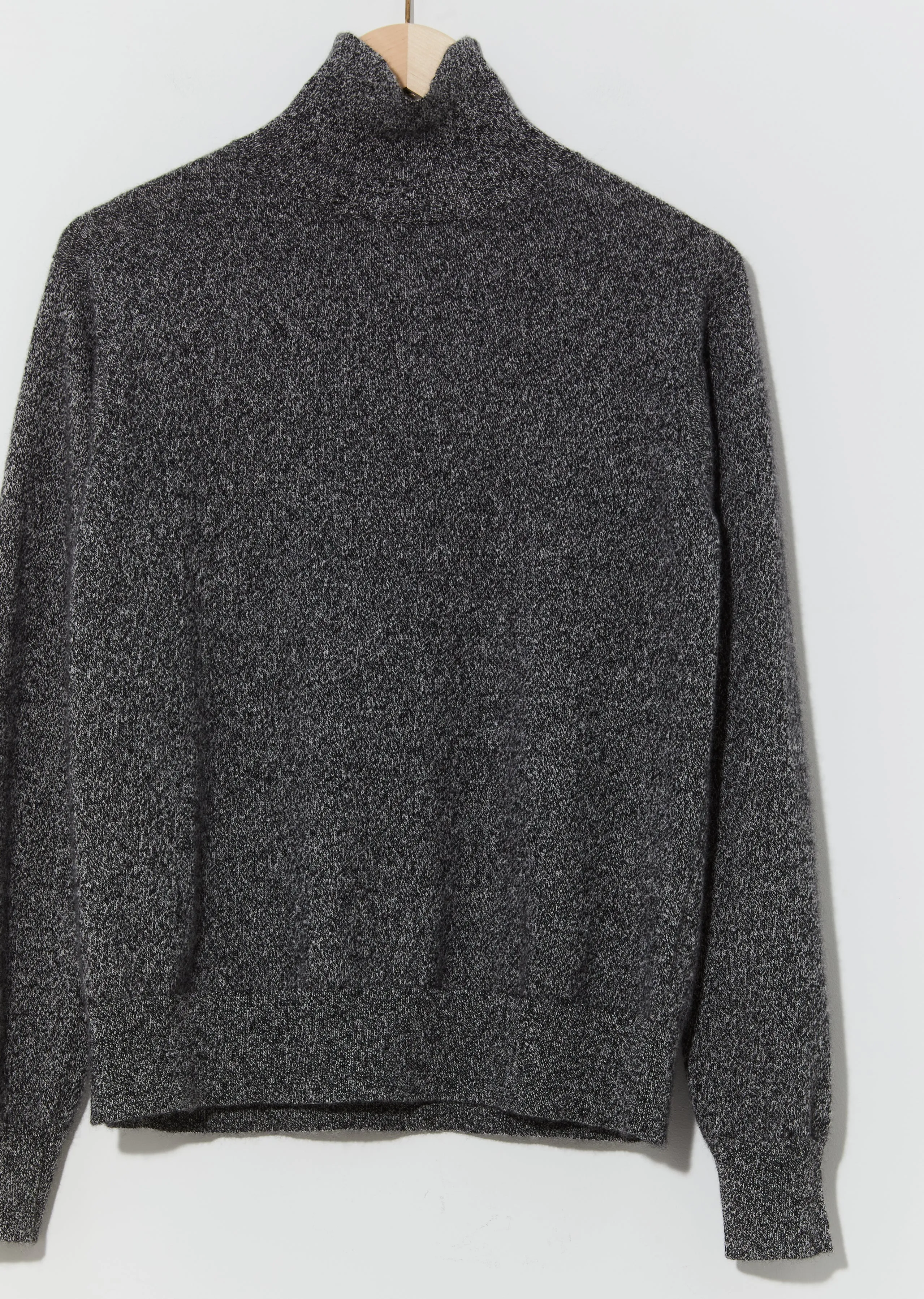 Morisot Cashmere Turtleneck — Marled Black