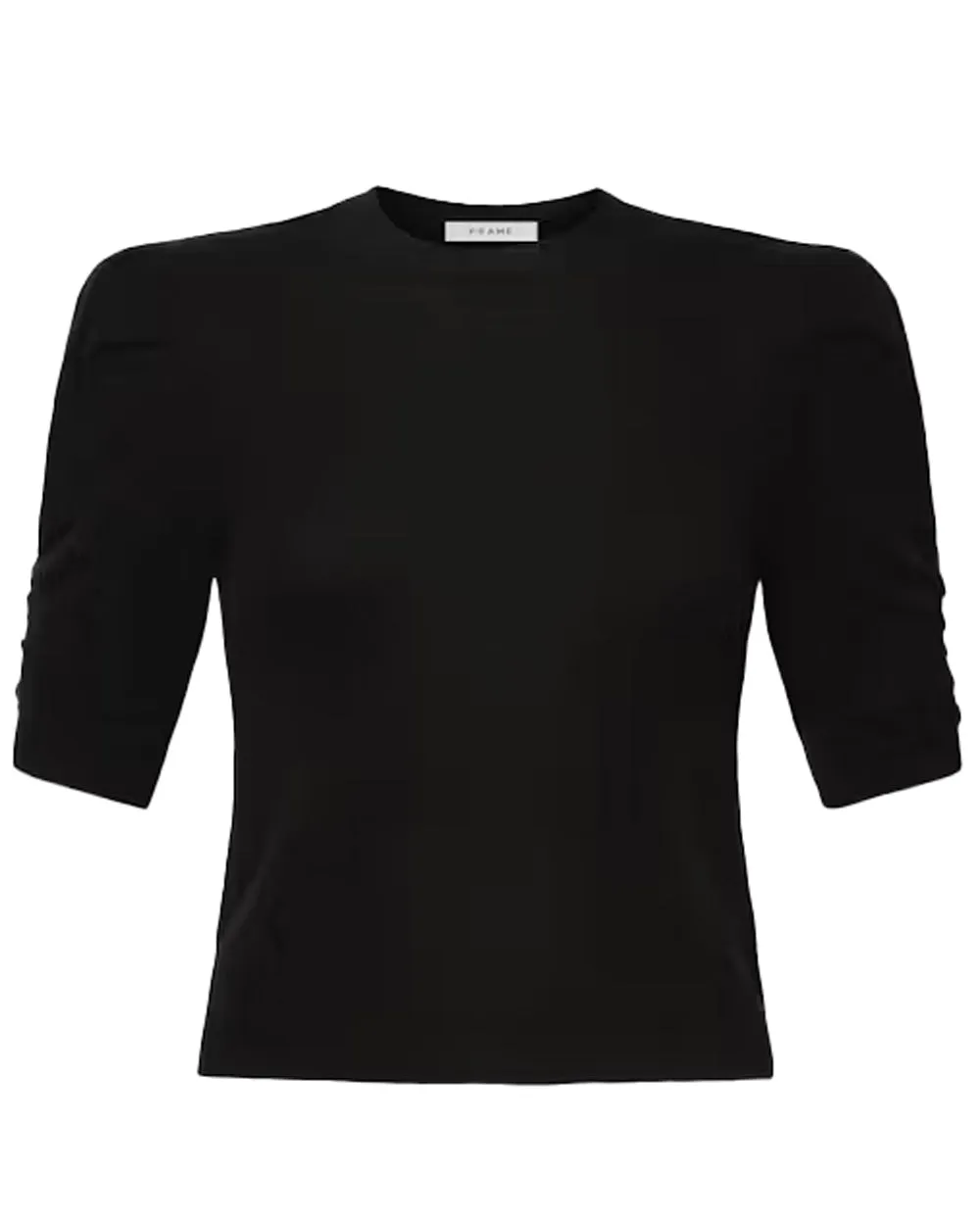 Noir Cashmere Ruched Short Sleeve Sweater