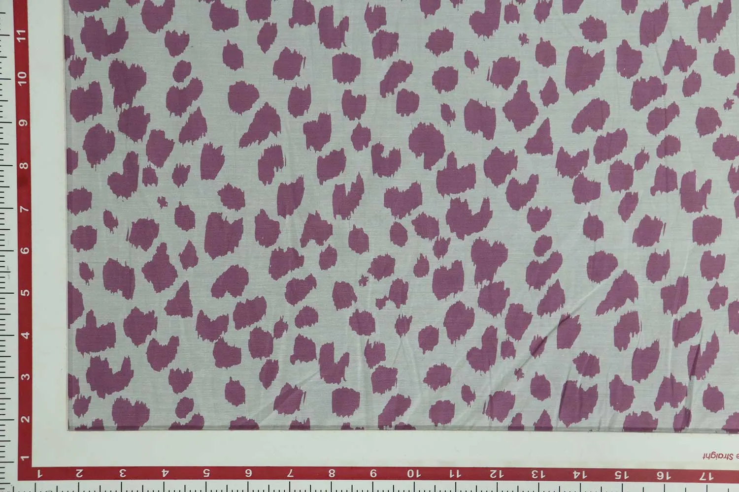 Off White & Mauve Abstract Printed Sushi Voile Fabric