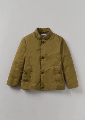 Padded Stand Collar Jacket | Woodland Green