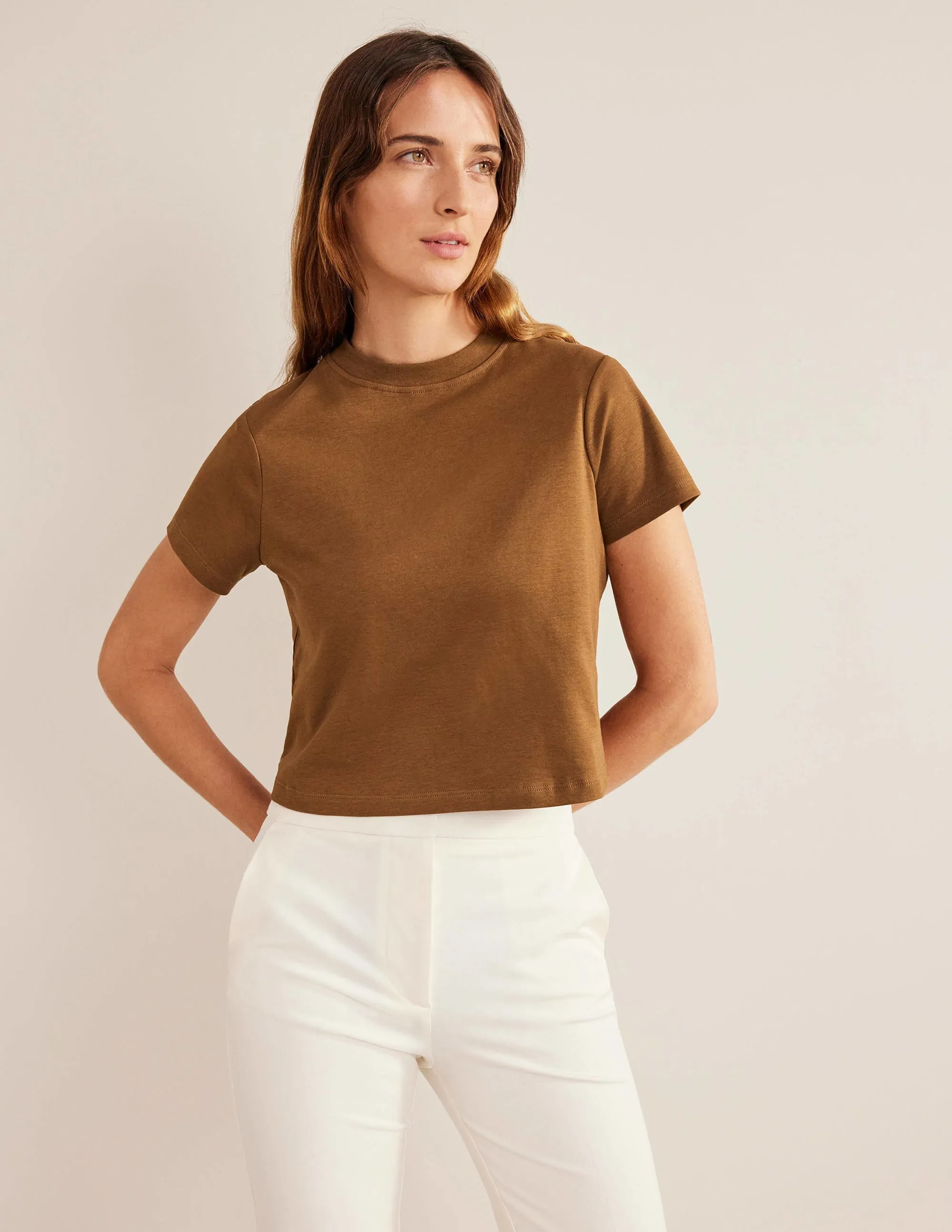 Perfect Cotton Cropped T-Shirt-Pony