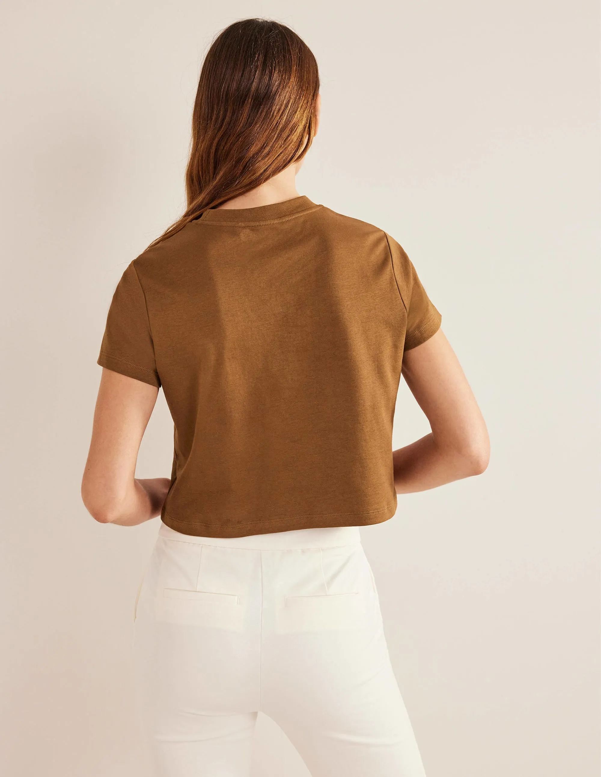 Perfect Cotton Cropped T-Shirt-Pony