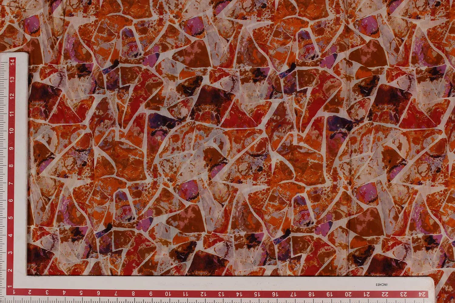 Red Abstract Sushi Fabric