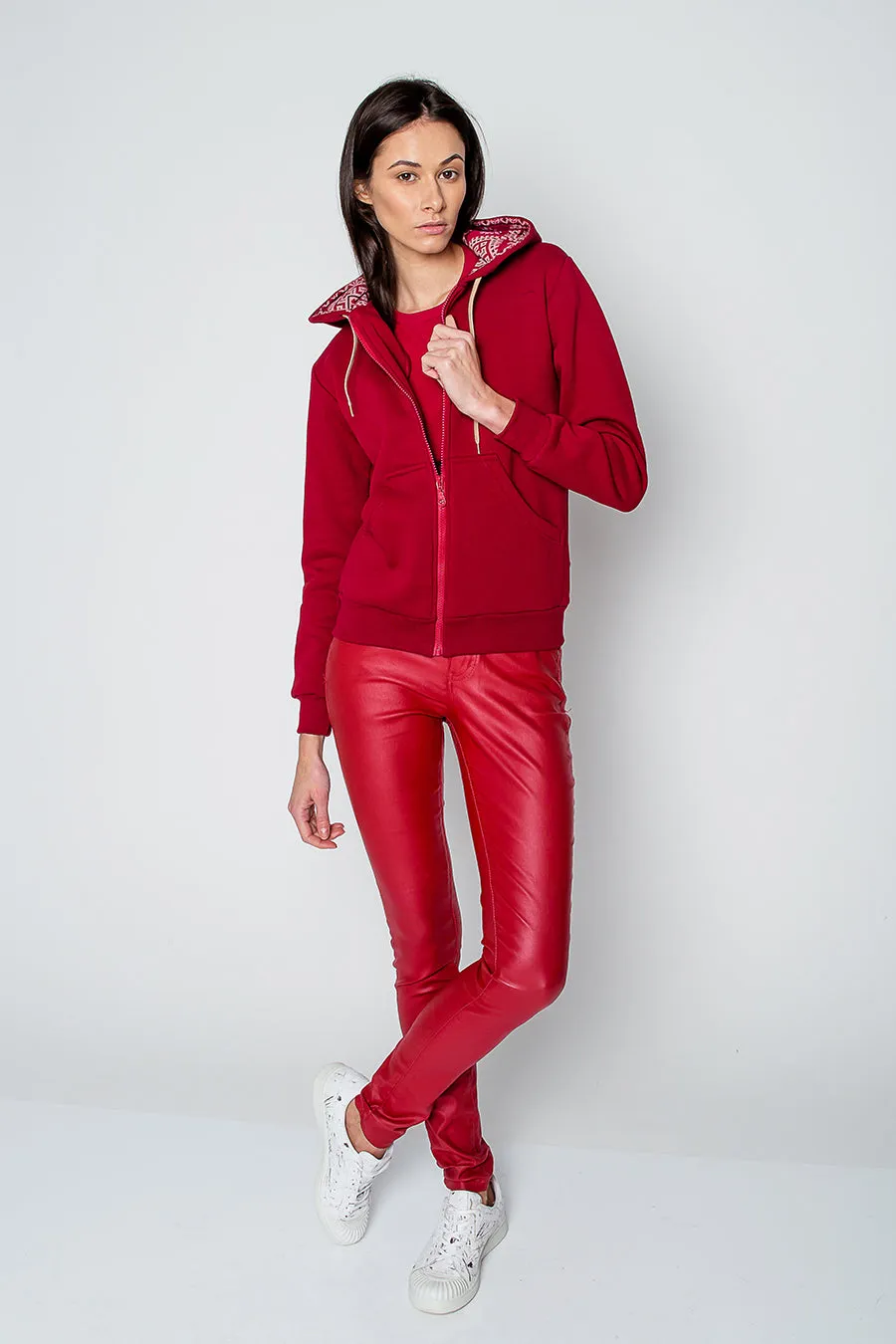 Red Etno Hoodie