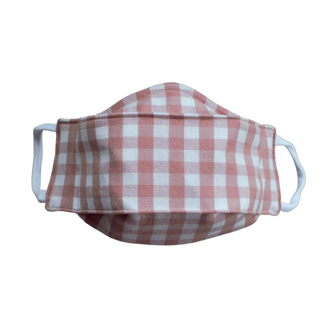 Rose Gingham 3D Face Mask