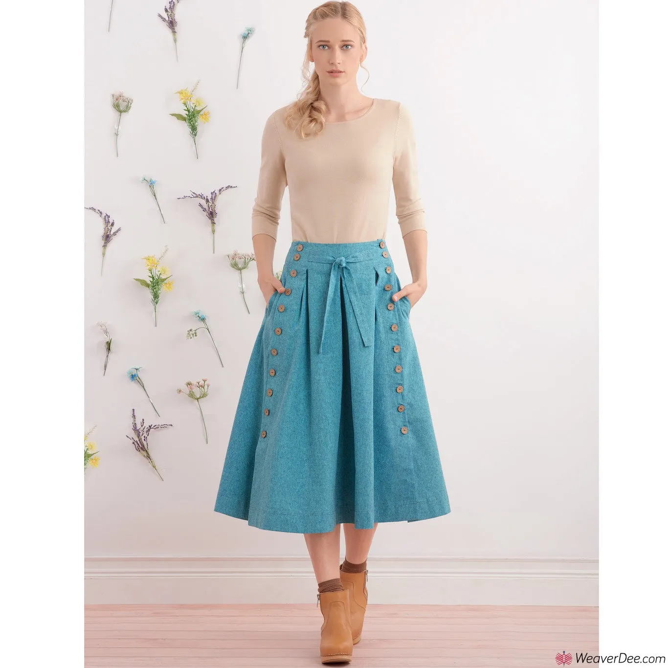 Simplicity Pattern S9377 Misses' Flared Skirts in 2 Lengths