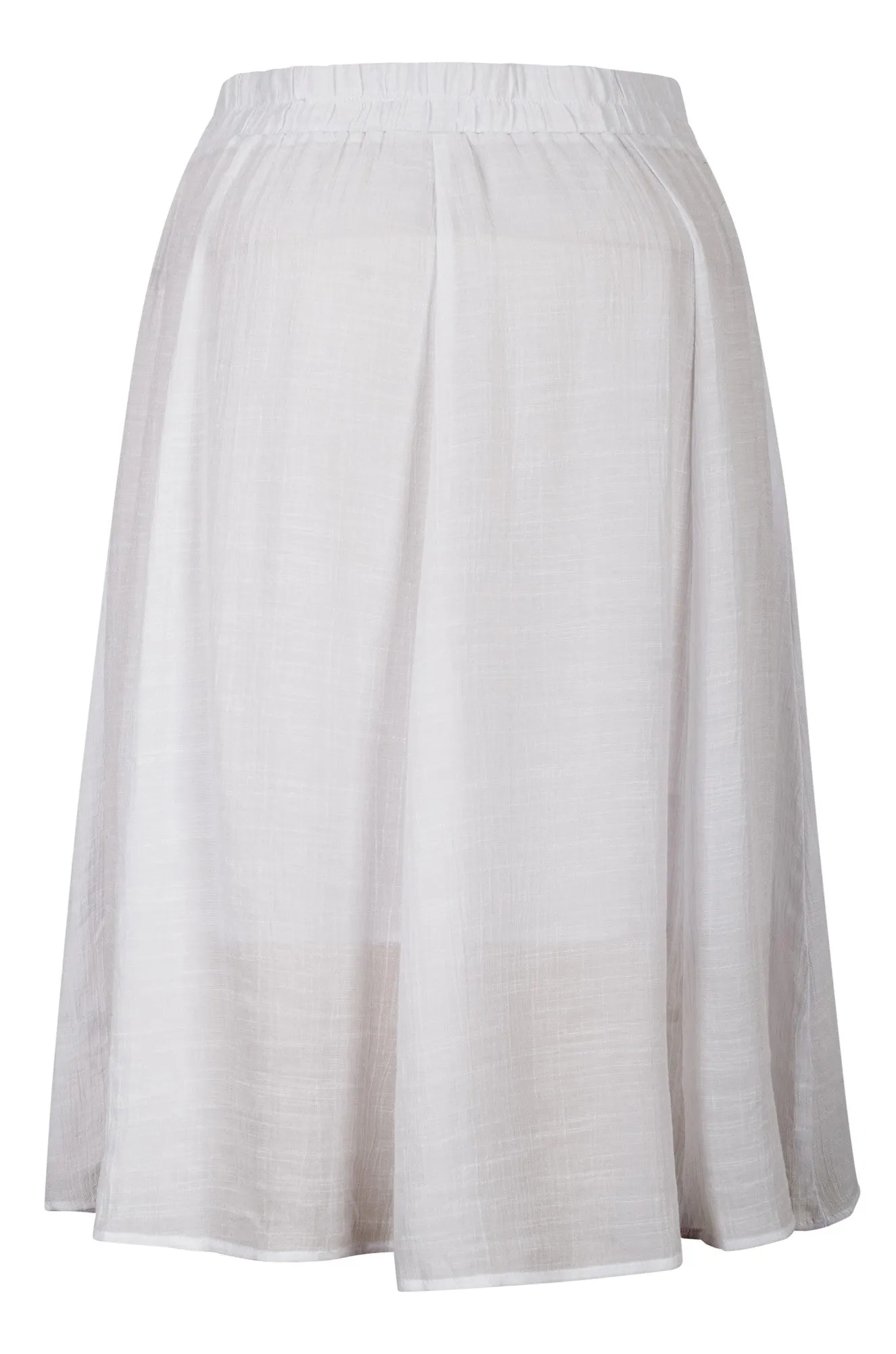 Soft Crosshatch Skirt | WHITE | 8837A1