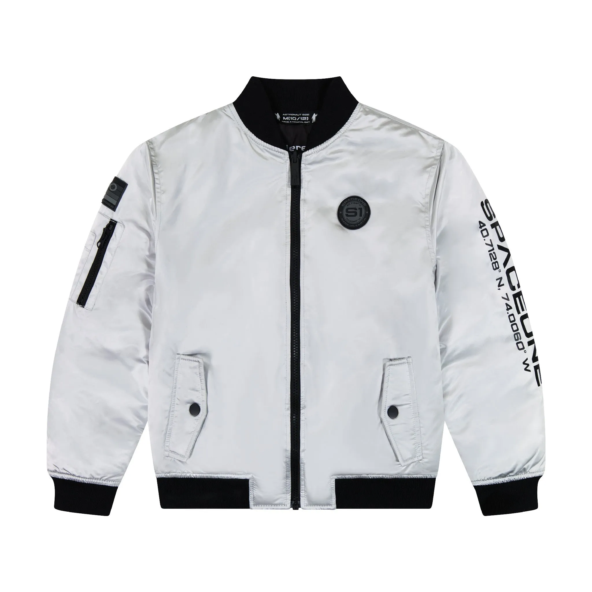 SPACEONE x Andy & Evan®| Reversible Bomber Jacket | Galaxy White