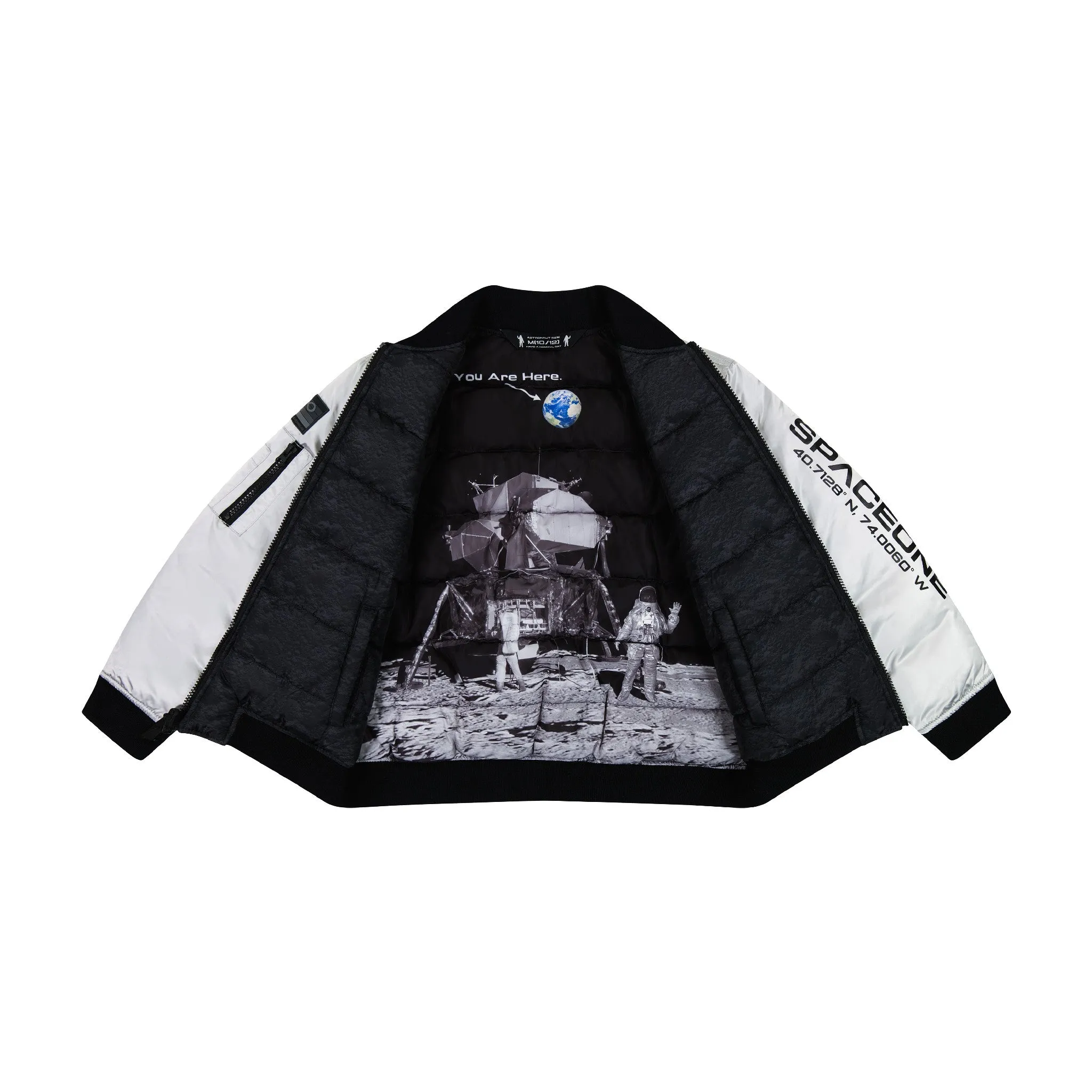 SPACEONE x Andy & Evan®| Reversible Bomber Jacket | Galaxy White