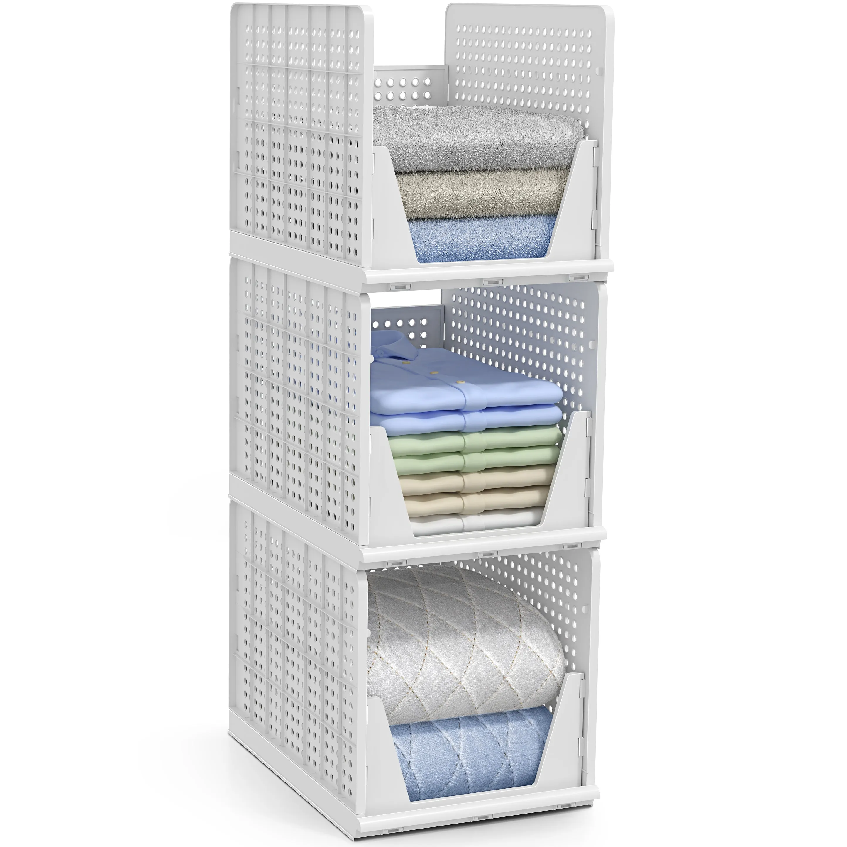 Stackable Shelf Organizer (Set of 3)