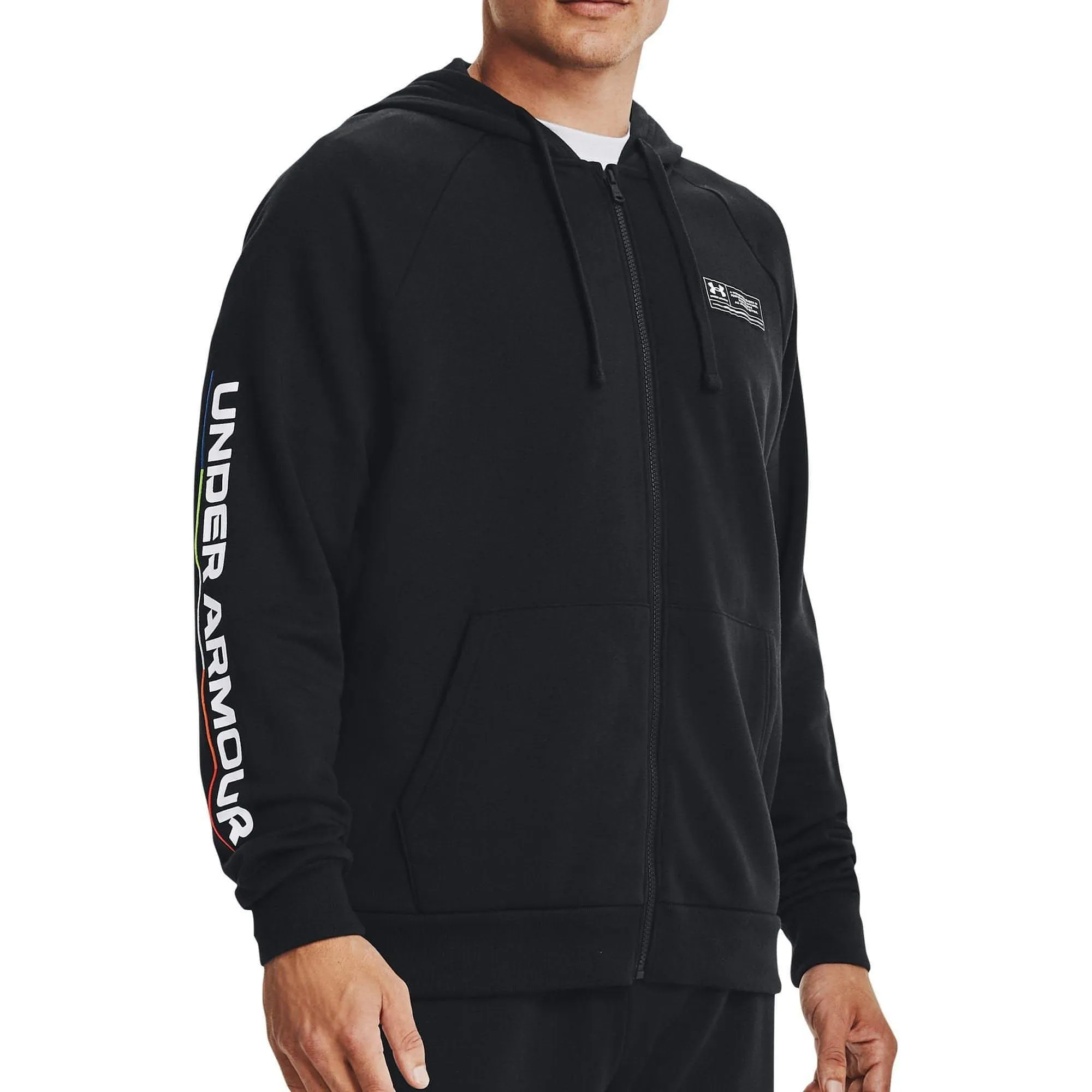 Under Armour Rival Fleece Chroma Full Zip Mens Training Hoody - Black