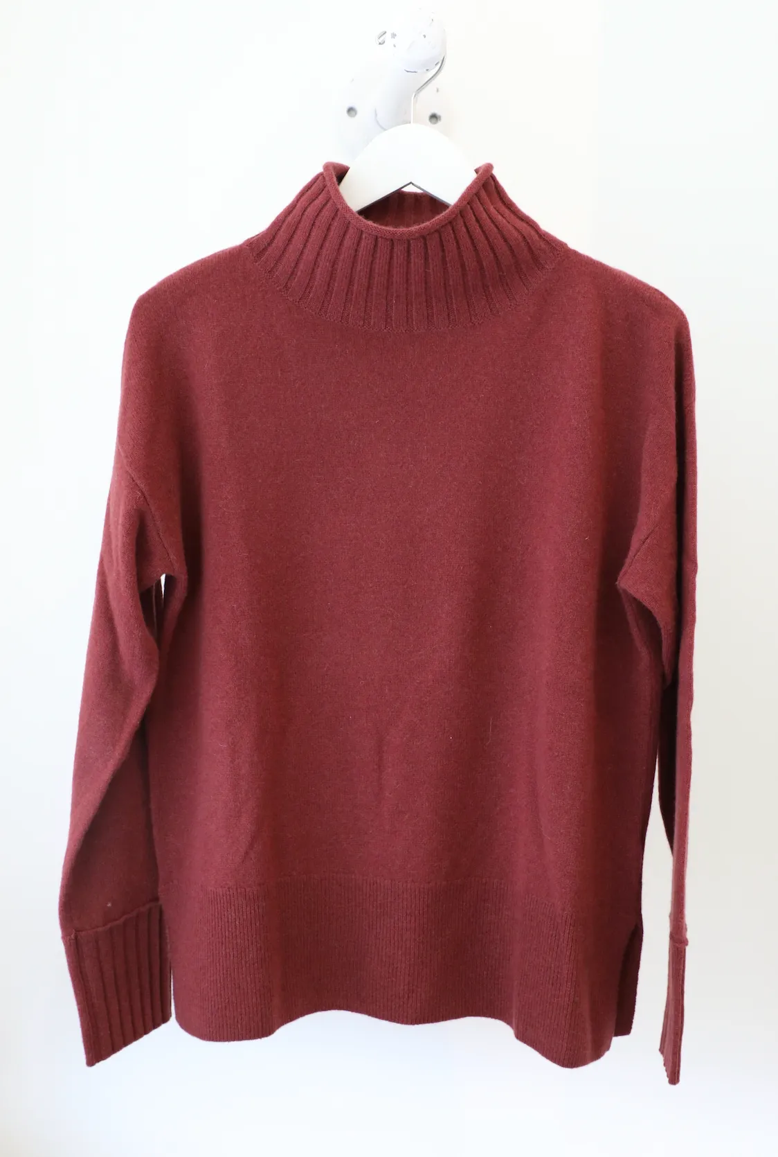 White   Warren - Funnel Neck Pullover in Mulberry Heather